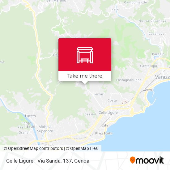 Celle Ligure - Via Sanda, 137 map