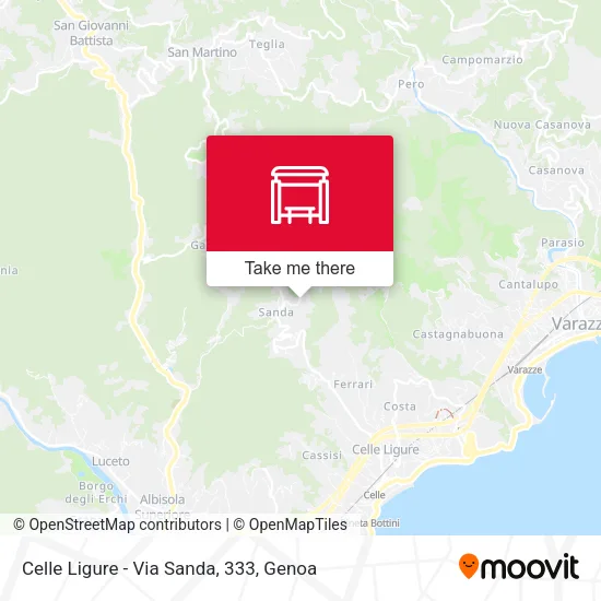Celle Ligure - Via Sanda, 333 map
