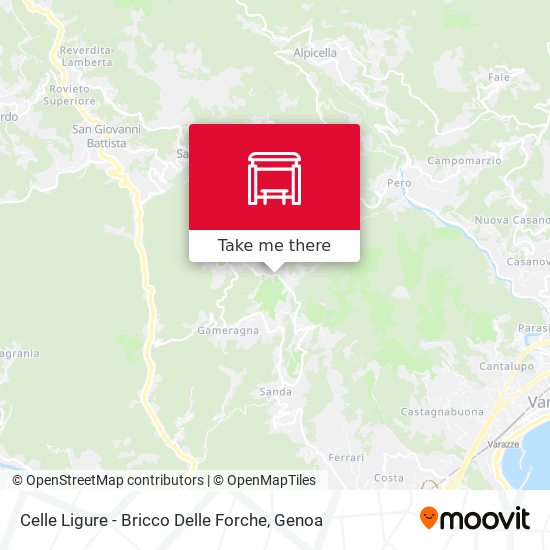 Celle Ligure - Bricco Delle Forche map