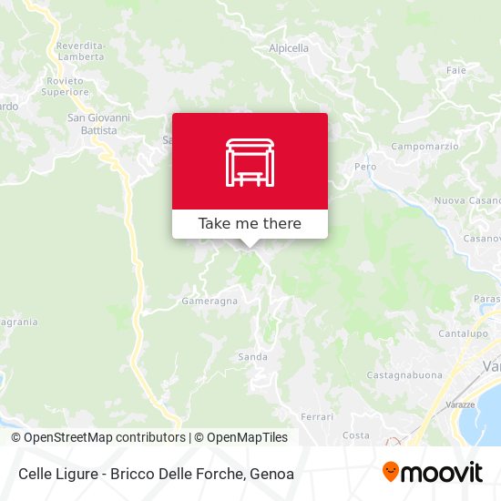 Celle Ligure - Bricco Delle Forche map