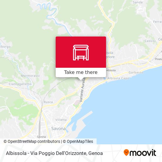 Albissola - Via Poggio Dell'Orizzonte map