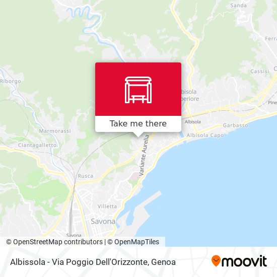 Albissola - Via Poggio Dell'Orizzonte map