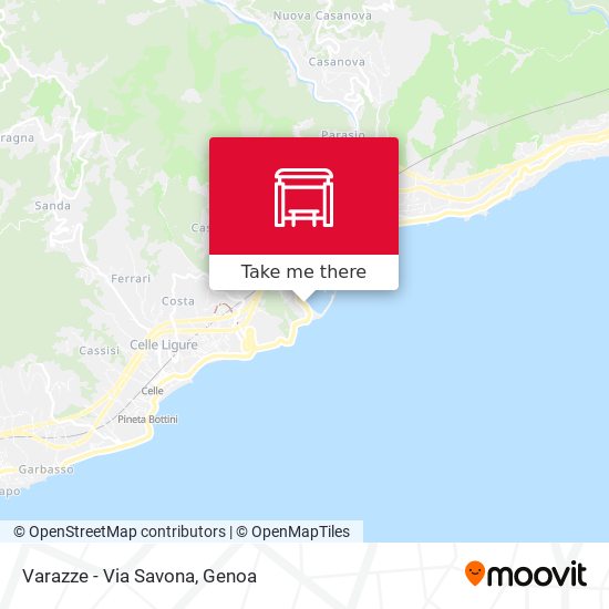 Varazze - Via Savona map