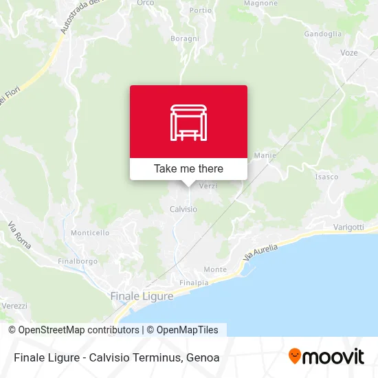Finale Ligure - Calvisio Terminus map