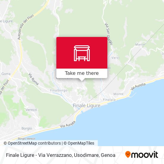 Finale Ligure - Via Verrazzano, Usodimare map