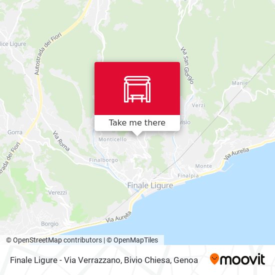 Finale Ligure - Via Verrazzano, Bivio Chiesa map