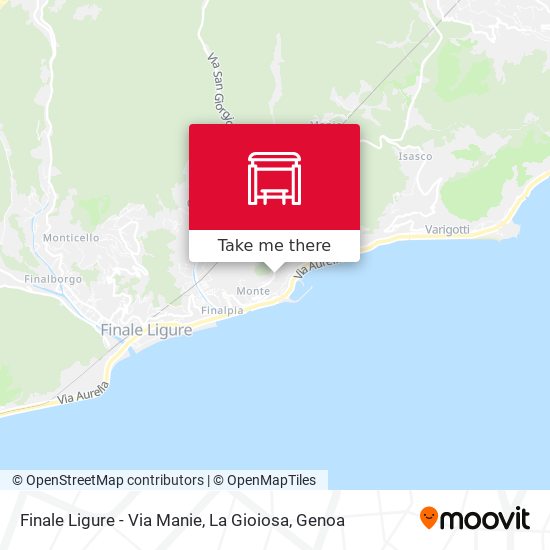 Finale Ligure - Via Manie, La Gioiosa map