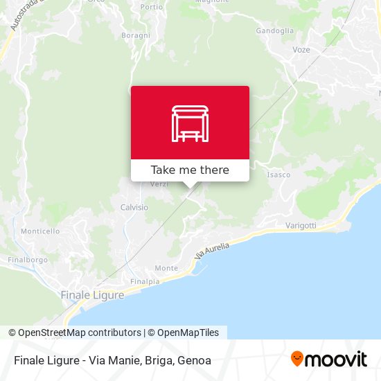 Finale Ligure - Via Manie, Briga map