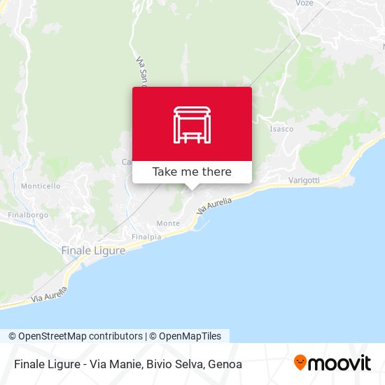 Finale Ligure - Via Manie, Bivio Selva map