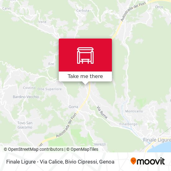 Finale Ligure - Via Calice, Bivio Cipressi map