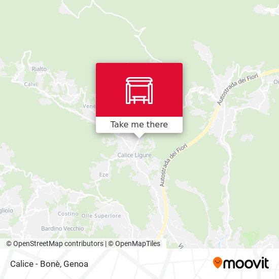 Calice - Bonè map