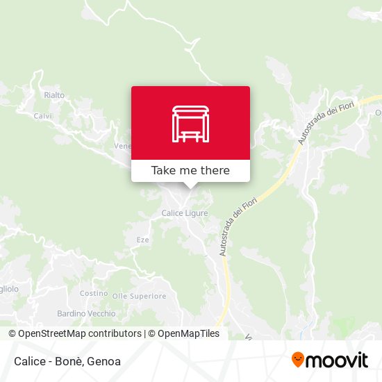Calice - Bonè map