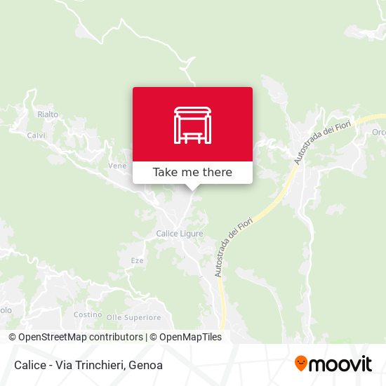 Calice - Via Trinchieri map