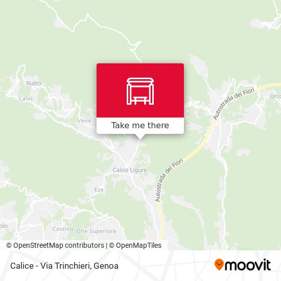 Calice - Via Trinchieri map