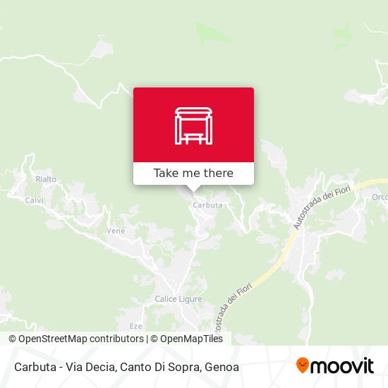 Carbuta - Via Decia, Canto Di Sopra map