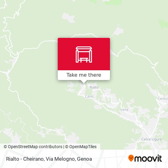 Rialto - Cheirano, Via Melogno map