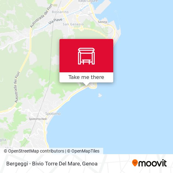 Bergeggi - Bivio Torre Del Mare map