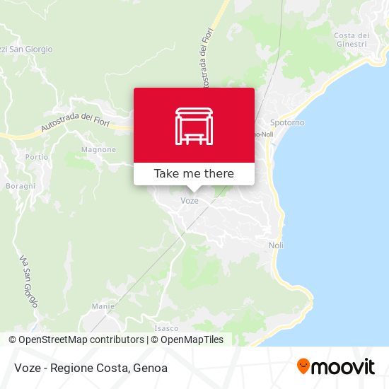 Voze - Regione Costa map