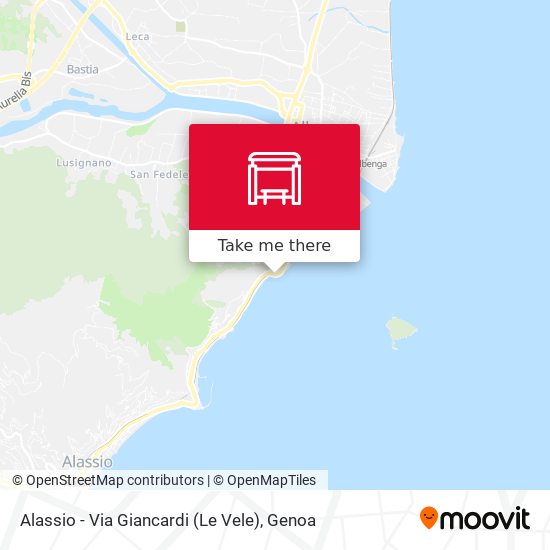 Alassio - Via Giancardi (Le Vele) map