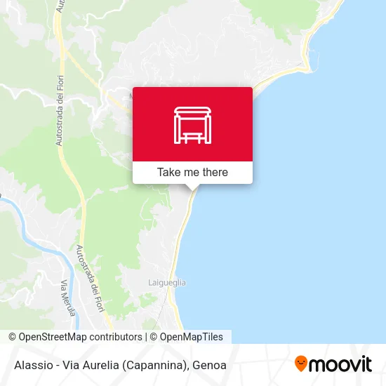 Alassio - Via Aurelia (Capannina) map