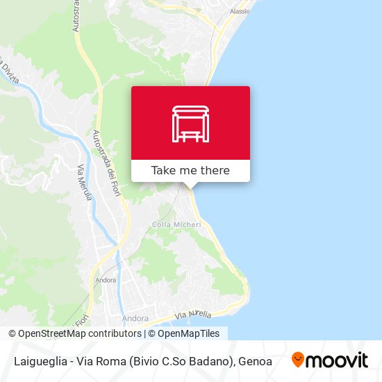 Laigueglia - Via Roma (Bivio C.So Badano) map