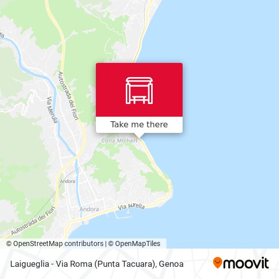 Laigueglia - Via Roma (Punta Tacuara) map
