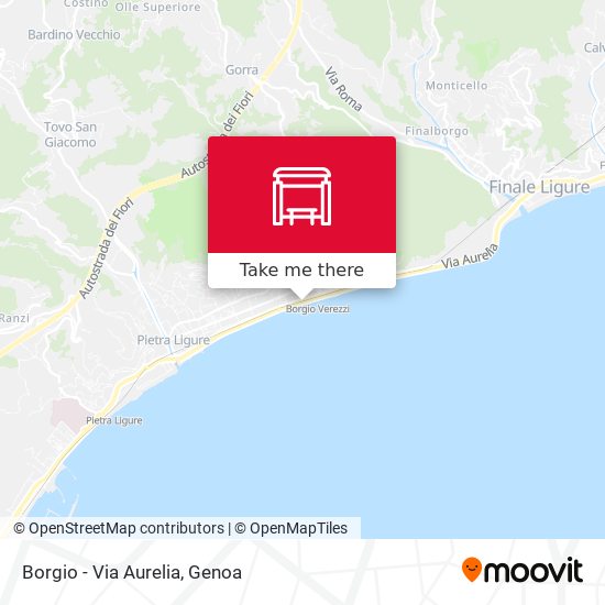 Borgio - Via Aurelia map