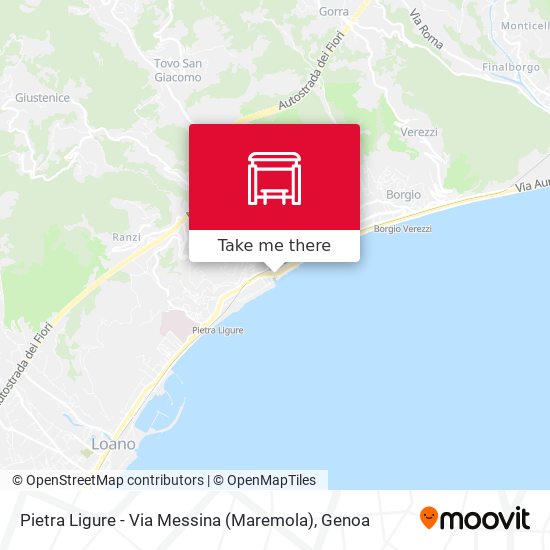 Pietra Ligure - Via Messina (Maremola) map