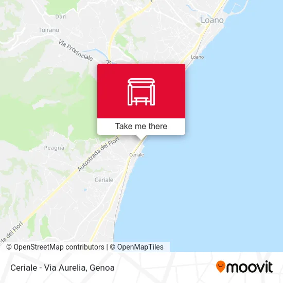 Ceriale - Via Aurelia map