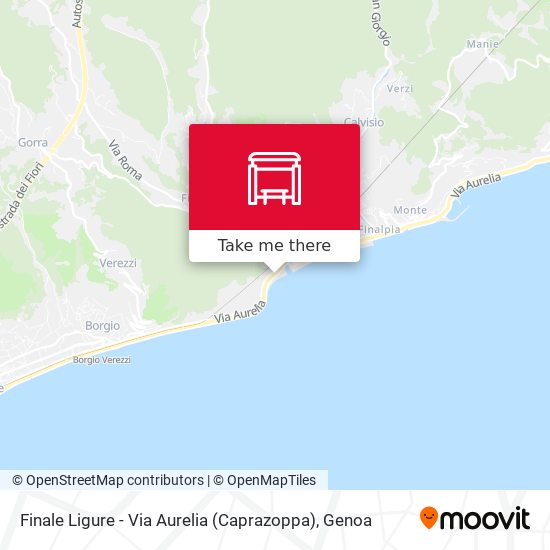 Finale Ligure - Via Aurelia (Caprazoppa) map