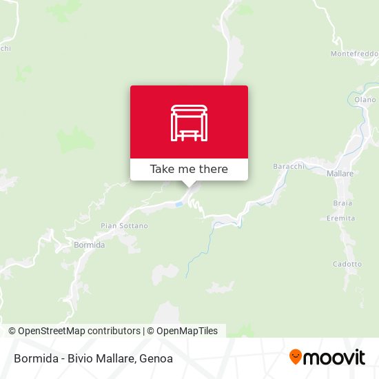 Bormida - Bivio Mallare map