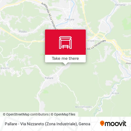 Pallare - Via Nizzareto (Zona Industriale) map