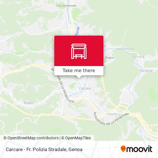 Carcare - Fr. Polizia Stradale map