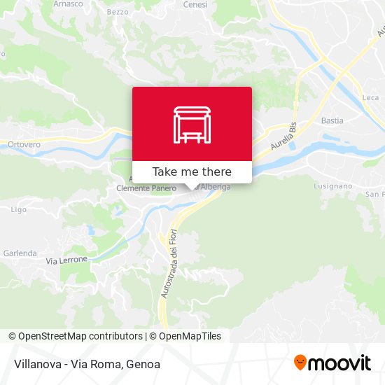 Villanova - Via Roma map