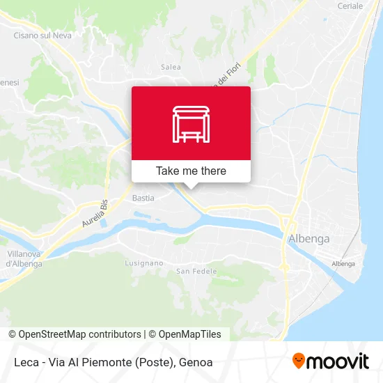 Leca - Via Al Piemonte (Post Office) map