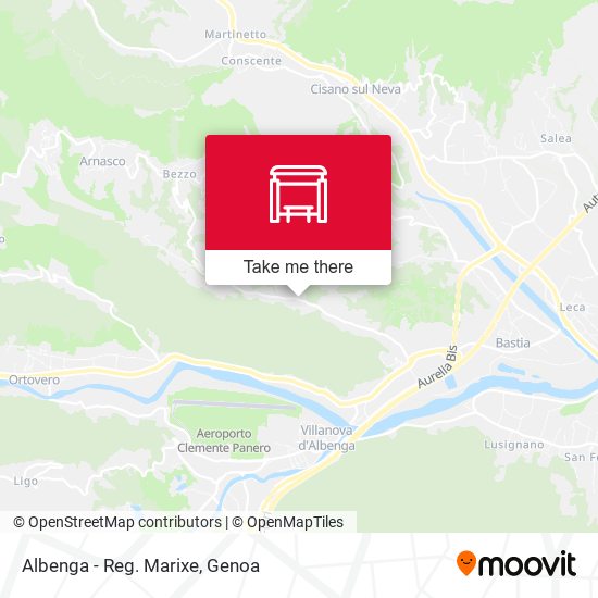 Albenga - Reg. Marixe map