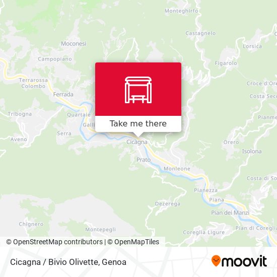 Cicagna / Bivio Olivette map