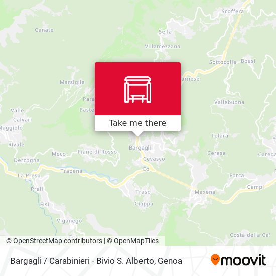 Bargagli / Carabinieri - Bivio S. Alberto map