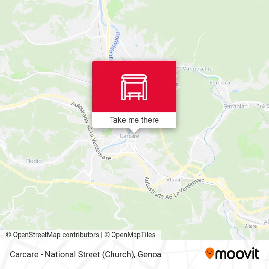 Carcare - National Street (Church) map