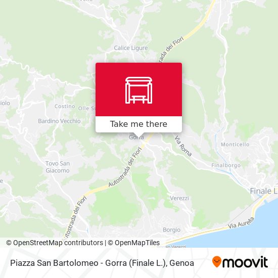 Piazza San Bartolomeo - Gorra (Finale L.) map