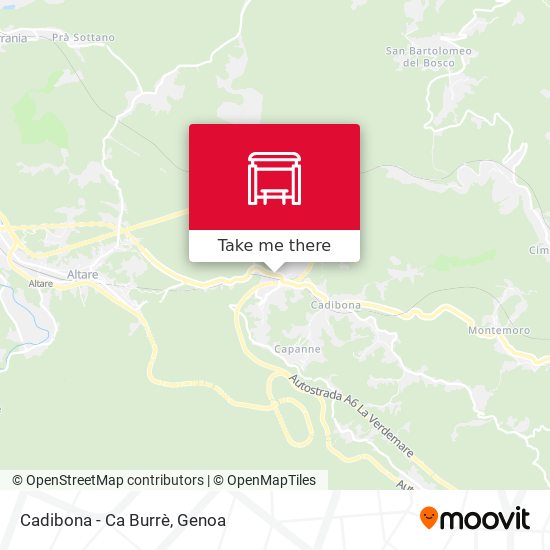 Cadibona - Ca Burrè map