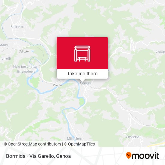 Bormida - Via Garello map
