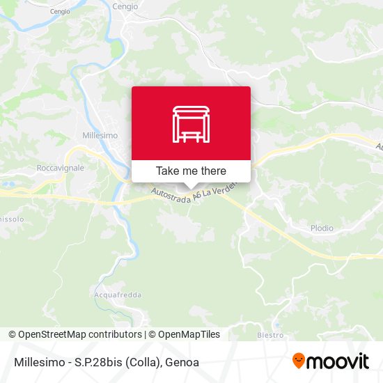 Millesimo - S.P.28bis (Colla) map