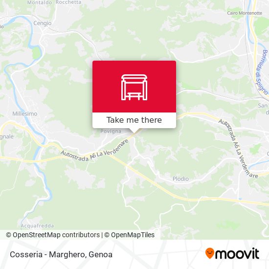 Cosseria - Marghero map