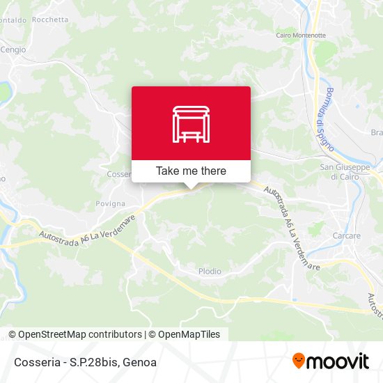 Cosseria - S.P.28bis map