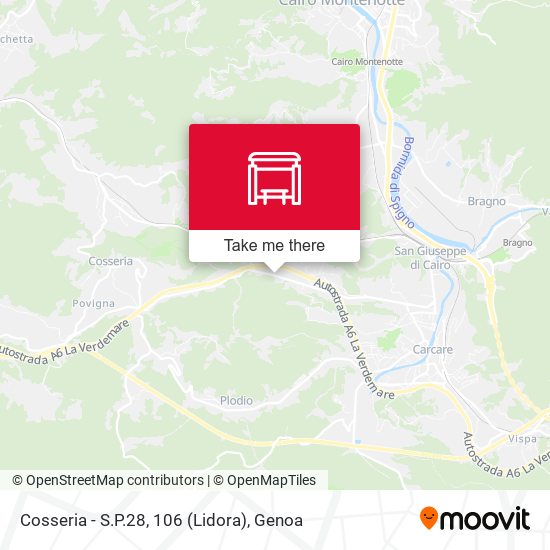 Cosseria - S.P.28, 106 (Lidora) map
