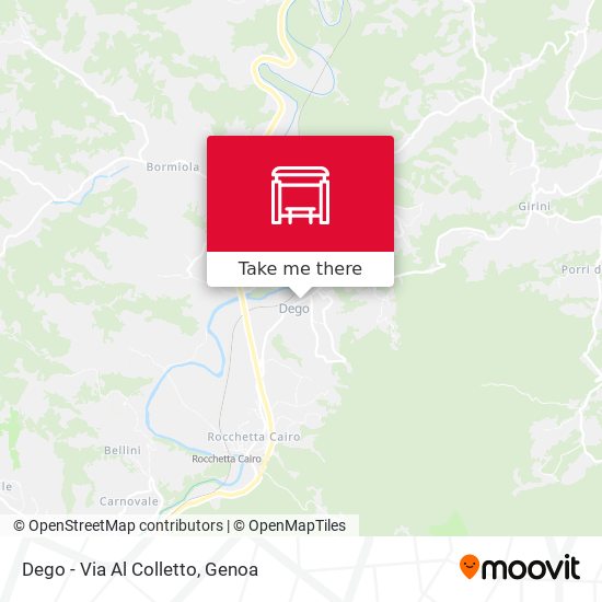 Dego - Via Al Colletto map