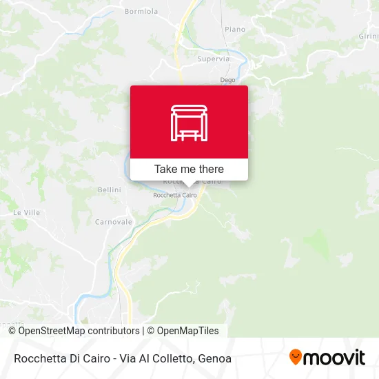 Rocchetta Di Cairo - Via Al Colletto map