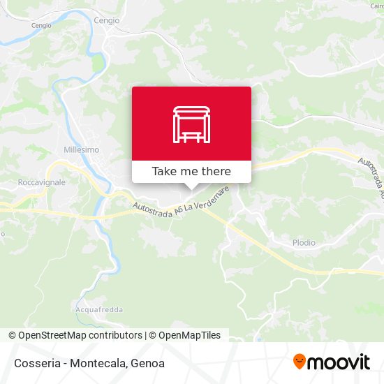 Cosseria - Montecala map