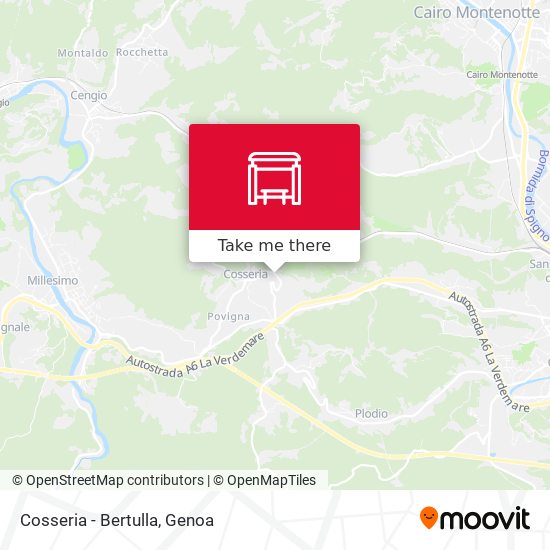 Cosseria - Bertulla map